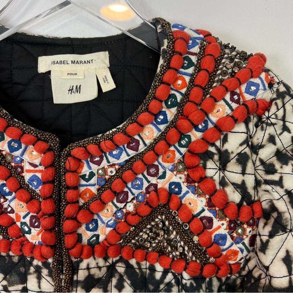 Isabel Marant x H&M embroidered beaded jacket 4 - Picture 3 of 11